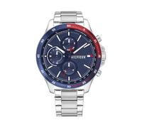 Tommy Hilfiger Orologio Analogico Multifunzione al Quarzo da Uomo con Cinturino in Acciaio Inossidabile Argentato - 1791718