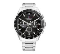 Tommy Hilfiger Orologio Analogico Multifunzione al Quarzo da Uomo con Cinturino in Acciaio Inossidabile Argentato - 1791967