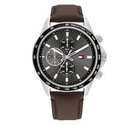 Tommy Hilfiger Orologio Analogico Multifunzione al Quarzo da Uomo con Cinturino in Pelle Marrone Chiaro - 1792015