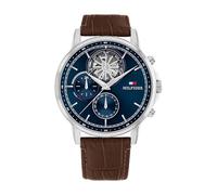 Tommy Hilfiger Orologio Analogico Multifunzione al Quarzo da Uomo con Quadrante Scheletrato e Cinturino in Acciaio Inossidabile o Pelle