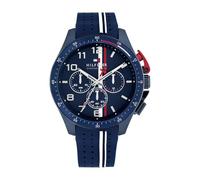 Tommy Hilfiger Orologio con Cronografo al Quarzo da Uomo con Cinturino in Silicone