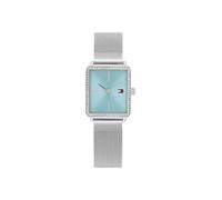Tommy Hilfiger Orologio Con Movimento Al Quarzo A Due Lancette da Donna con Cinturino in Maglia Metallica in Acciaio Inossidabile Argentato - 1782789, Blue