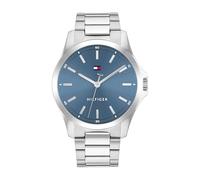 Tommy Hilfiger Orologio con Movimento al Quarzo a Tre Lancette da Uomo - Disponibile con cinturino in acciaio inossidabile o cinturino in pelle, Blue