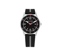 Tommy Hilfiger Orologio con Movimento al Quarzo a Tre Lancette per i Giovani con Cinturino in Silicone Nero - 1720034, Black