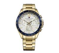 Tommy Hilfiger Orologio analogico multifunzione al quarzo da uomo con cinturino in acciaio inossidabile dorato - 1791121