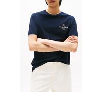 Tommy Hilfiger Outline Flag Script Tee Reg Fit Desert Sky Blue Taglia: S | Magliette basic Outlet | Uomo | Blu