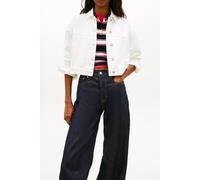 Tommy Hilfiger Oversized Crop Trucker Jacket Denim White Taglia: L | Giacche di jeans Outlet | Donna | Blu
