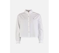Tommy Hilfiger - Oxford Crop Ruffle L Bianco - Abbigliamento 38 Bianco