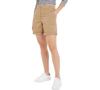 Tommy Hilfiger Pantaloncini Chino Donna Mom Fit, Beige (Beige), 52