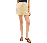 Pantaloncini in lino con elastico in vita Beige XS Tinta unita