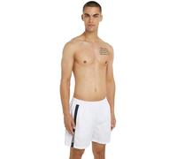 Tommy Hilfiger Pantaloncino da Bagno Uomo Medium Drawstring Tape Lunghezza Media, Bianco (White), XL