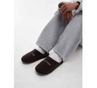 Tommy Hilfiger - Pantofole in pile borg marrone scuro 39-40