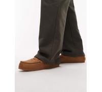 Tommy Hilfiger - Pantofole stile mocassino in camoscio marrone 40