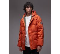 Tommy Hilfiger - Parka squadrato imbottito color arancione acceso L