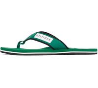 Tommy Hilfiger Uomo Infradito Patch Beach Sandal con Logo, Verde (Nouveau Green), 43