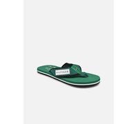 Tommy Hilfiger Uomo Infradito Patch Beach Sandal con Logo, Verde (Nouveau Green), 40