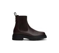 Tommy Hilfiger Pebble Grain Leather Chelsea Boots Charred Wood Taglia: 39 | Stivali Outlet | Donna
