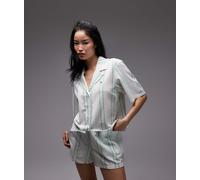 Tommy Hilfiger - Pigiama basic a righe verdi-Verde L