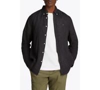 Tommy Hilfiger Camicia Uomo Camicia in Lino, Nero (Black), S