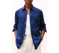 Tommy Hilfiger Pigment Dyed Linen Solid Shirt Carbon Navy Taglia: L | Outlet | Uomo | Bianco