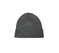 Tommy Hilfiger Pima Cotton Beanie Cappello, Charcoal Gray, OS Uomo