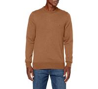 Tommy Hilfiger Pima Cotton Cashmere Crew Neck Maglione, Classic Camel Heather, S Uomo
