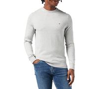 Tommy Hilfiger PIMA ORG CTN CASHMERE CREW NECK MW0MW28046, Maglioni Uomo, Grigio (Light Grey Heather), M