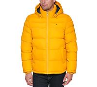 Tommy Hilfiger Piumino classico da uomo con cappuccio (standard e grande e alto) Cappotto alternativo capispalla verso il basso, giallo artico, L