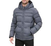 Tommy Hilfiger Piumino classico da uomo con cappuccio (standard e grande e alto) piumino alternativo cappotto, Carbone, XS