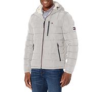 Tommy Hilfiger Piumino da uomo di peso medio foderato in sherpa con cappuccio impermeabile, Ice Tech, L