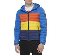 Tommy Hilfiger - Piumino da uomo impermeabile con cappuccio imbottito Ultra Loft, Large