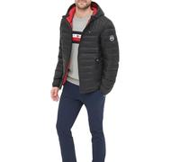 Tommy Hilfiger - Piumino da uomo impermeabile con cappuccio imbottito Ultra Loft, nero, X-Large