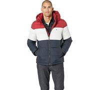 Tommy Hilfiger - Piumino sintetico da uomo con cappuccio, (taglie standard e Big & Tall), Rosso scuro, Large