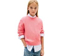 Tommy Hilfiger Pointelle Cable Sweater Kg0kg09223 Maglioni, Pink (Tropical Blush), 6 Anni Bambina