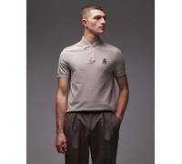 Tommy Hilfiger - Polo beige con logo a stemma-Neutro 2XL