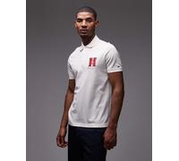 Tommy Hilfiger - Polo bianca con logo ricamato-Bianco 54