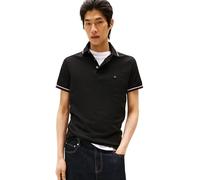 Tommy Hilfiger - Polo nera slim con profili a contrasto-Nero M