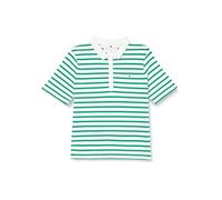 Tommy Hilfiger CRV 1985 Reg Pique STP Polo SS WW0WW42755 Maniche Corte, Verde (Breton Ecru/Olympic Green), 48 Donna