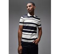 Tommy Hilfiger - Polo in piqué color crema e blu navy a righe 54