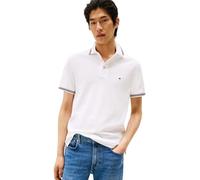 Tommy Hilfiger Polo Uomo con Punta Slim Fit MW0MW37346 S/S, Bianco, M, Bianco (Bianco), M