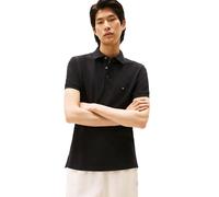 Tommy Hilfiger Polo Uomo Manica Corta Slim Fit con Stretch e Cotone piqué Biologico, Nero, XL