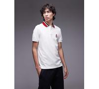 Tommy Hilfiger - Polo vestibilità classica bianca a spina di pesce con colletto-Bianco L