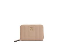 Tommy Hilfiger Portafoglio da donna medio con zip e portamonete e scomparti per carte di credito, TAUPE COSTIERO, taglia unica