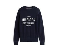 TOMMY HILFIGER Pullover 'ATHLEISURE' blu scuro / bianco Uomo - PROMO - Pullover e cardigan - Pullover - Pullover girocollo TOMMY HILFIGER XXL