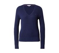 TOMMY HILFIGER Pullover 'Cable' navy / blu scuro / rosso / bianco Donna TOMMY HILFIGER XXL