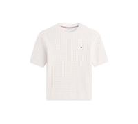 TOMMY HILFIGER Pullover 'Cable Short Sleeve' beige Donna - Abbigliamento - Pullover e cardigan - Maglioni - Pullover in maglia fine TOMMY HILFIGER M