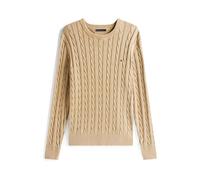Tommy Hilfiger, ,Knitwear ,Uomo ,Beige ,L Vintage Beige Crewneck Sweater