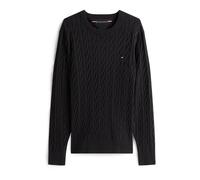 Maglione girocollo maglia strutturata Nero L Tinta unita