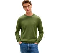 Tommy Hilfiger Pullover da Uomo Essential SSNL in Cotone Girocollo MW0MW39999, Verde, XL, Verde (Pino mugo), XL