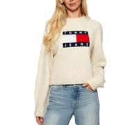 Tommy Jeans - Tjw Melange Flag Swe DW0DW21782 Beige - Abbigliamento M Beige